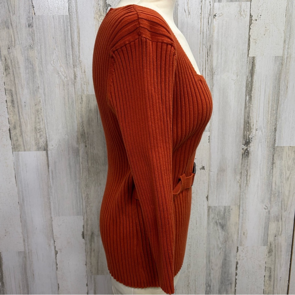 RQT‎ Rust Orange Ribbed Sweater - Picture 6 of 8
